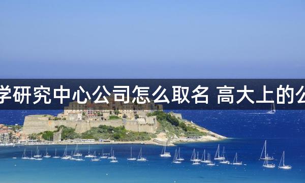 转化医学研究中心公司怎么取名 高大上的公司名字