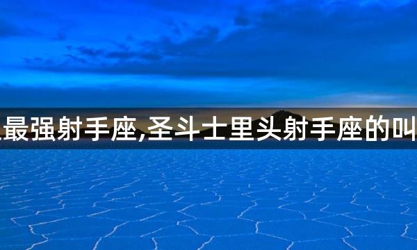 圣斗士之最强射手座,圣斗士里头射手座的叫什么名字,历害不?