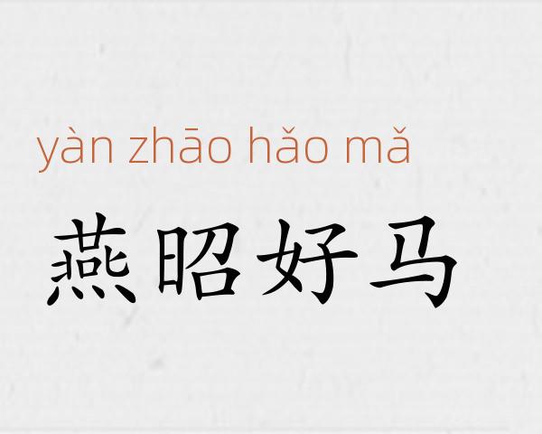 燕昭好马成语故事