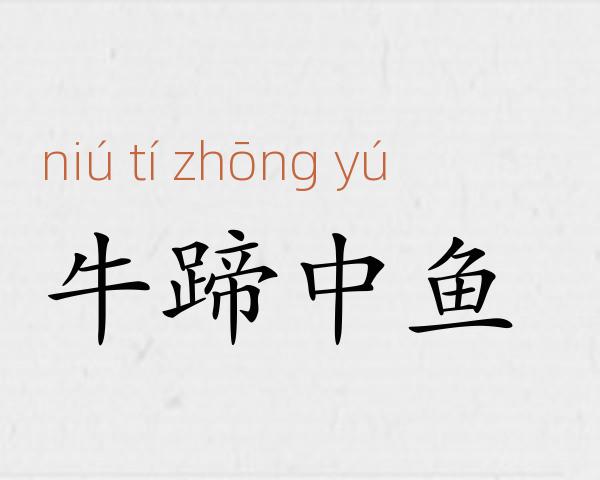牛蹄中鱼成语故事