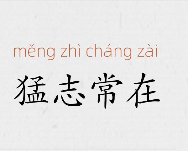 猛志常在成语故事