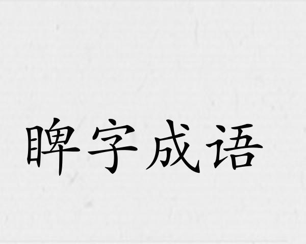 睥字成语