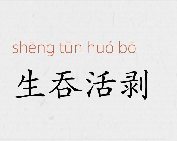 生吞活剥成语故事