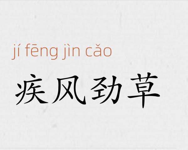 疾风劲草成语故事