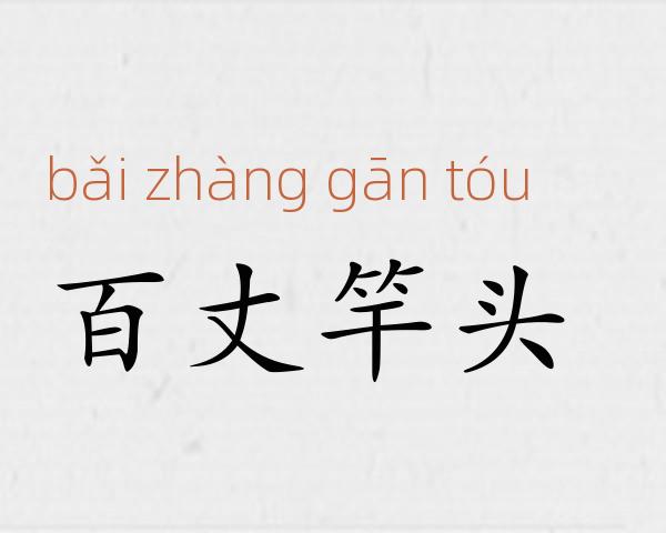 百丈竿头成语故事