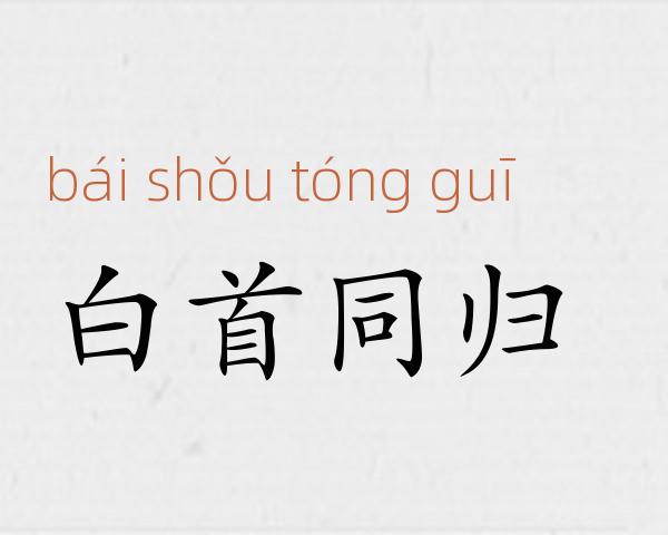 白首同归成语故事