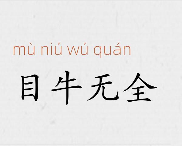 目牛无全成语故事