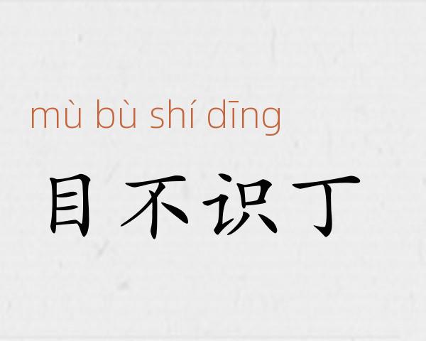 目不识丁成语故事