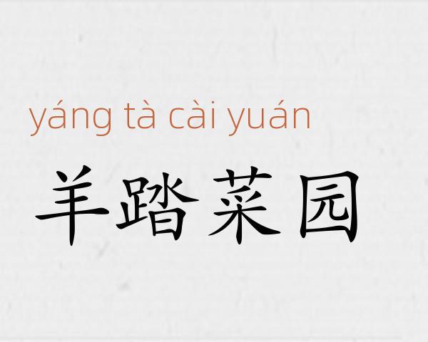 羊踏菜园成语故事
