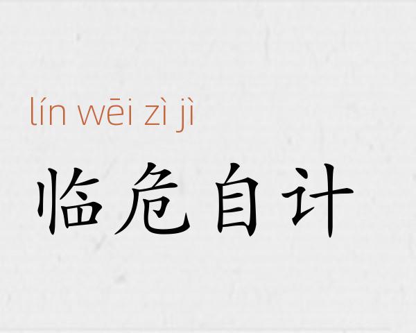 临危自计成语故事