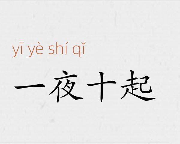 一夜十起成语故事