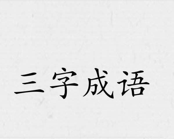三字成语