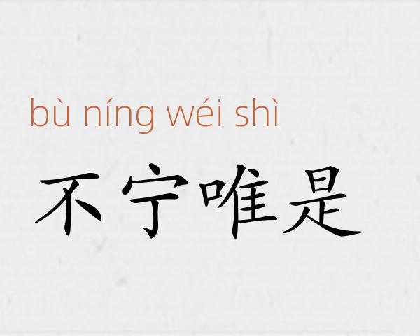 不宁唯是成语故事