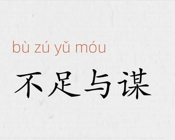 不足与谋成语故事