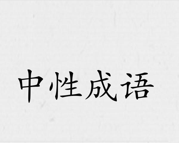 中性成语