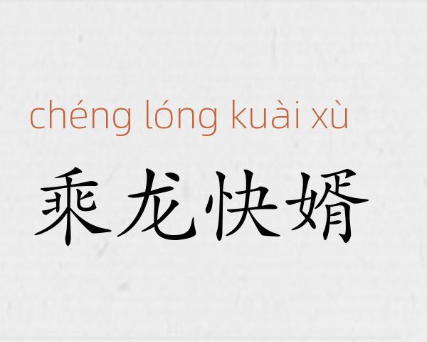 乘龙快婿成语故事