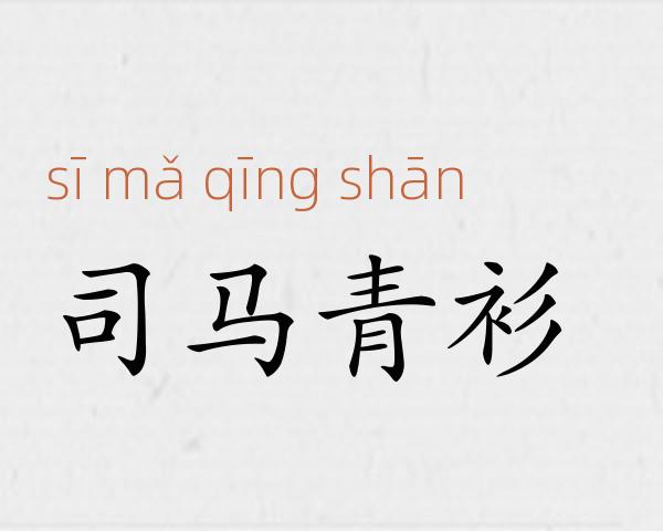 司马青衫成语故事