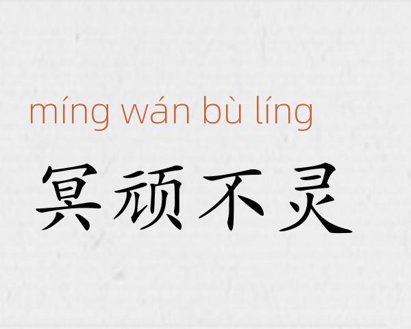 冥顽不灵成语故事