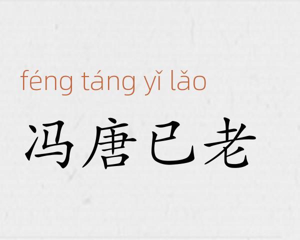 冯唐已老成语故事