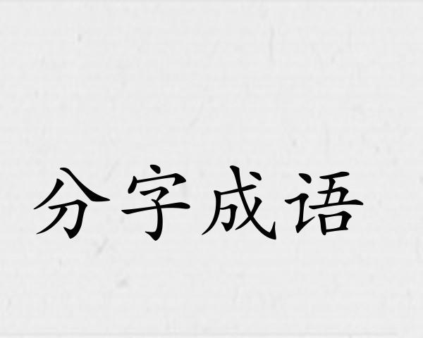 分字成语