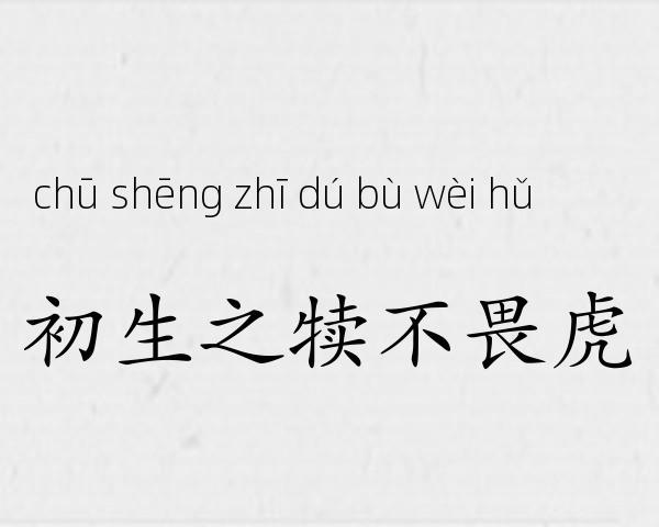 初生之犊不畏虎成语故事