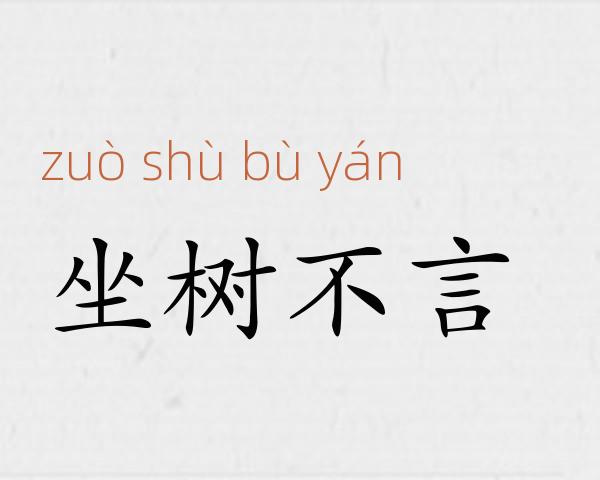 坐树不言成语故事