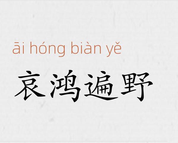 哀鸿遍野成语故事