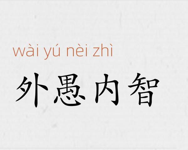 外愚内智成语故事