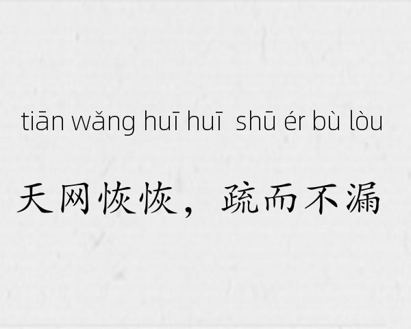 天网恢恢，疏而不漏成语故事