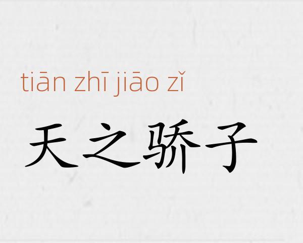 天之骄子成语故事