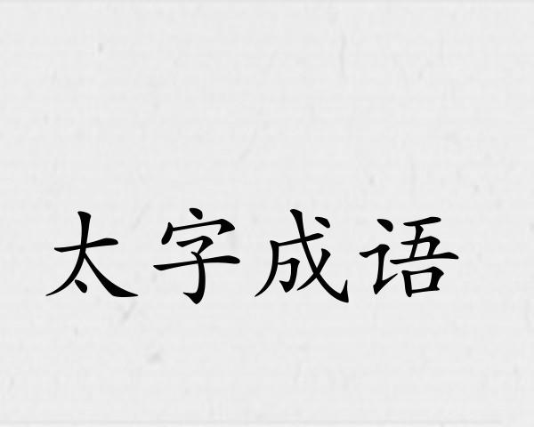 太字成语