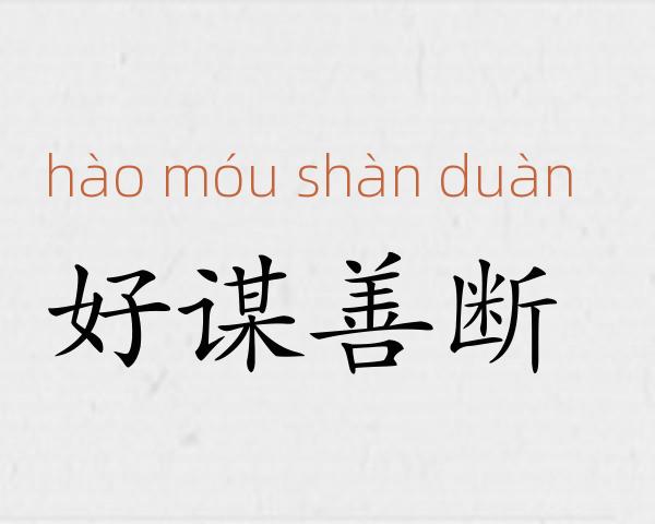 好谋善断成语故事
