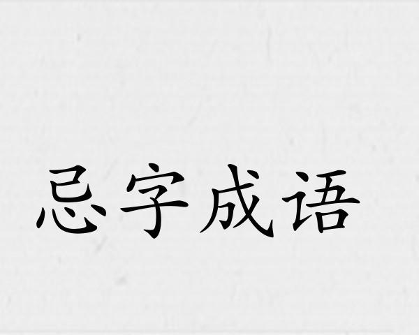 忌字成语