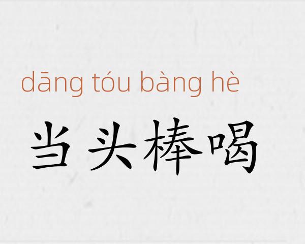 当头棒喝成语故事