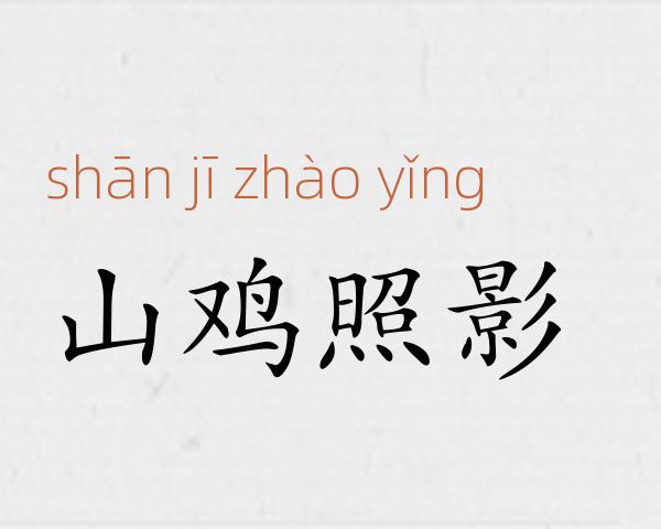 山鸡照影成语故事