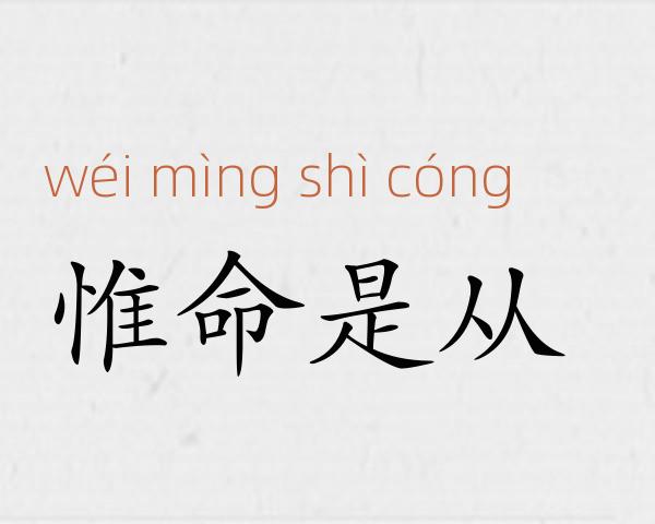 惟命是从成语故事