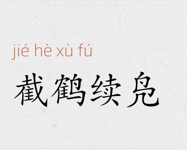 截鹤续凫成语故事