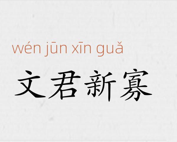文君新寡成语故事