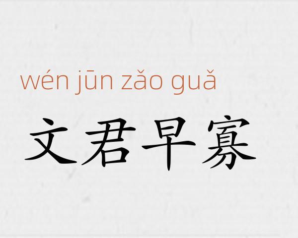 文君早寡成语故事