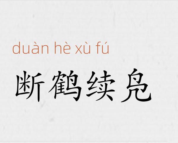断鹤续凫成语故事