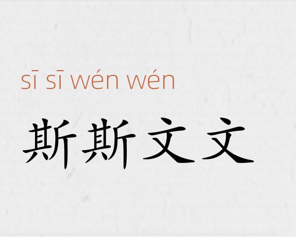 斯斯文文成语故事
