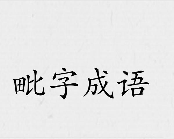 毗字成语