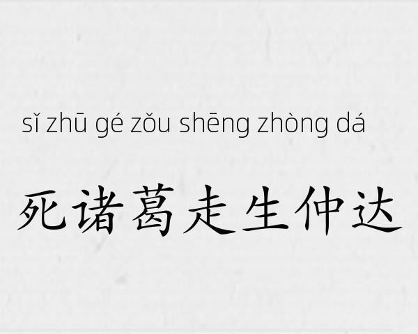死诸葛走生仲达成语故事