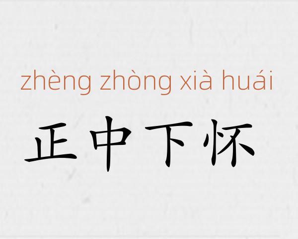 正中下怀成语故事