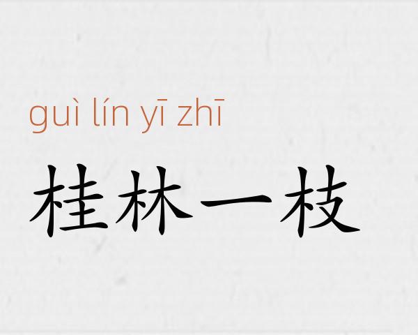 桂林一枝成语故事