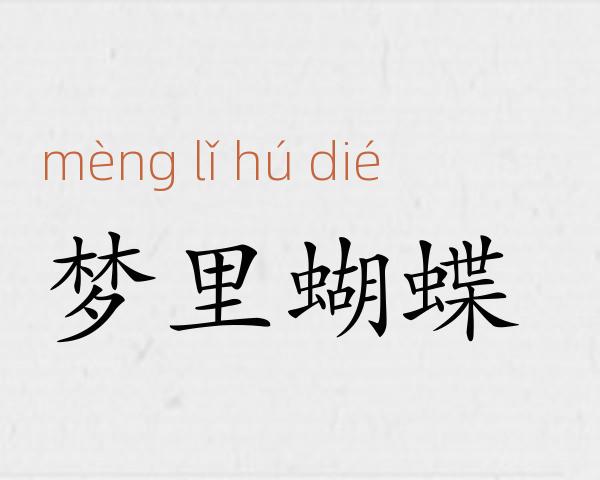 梦里蝴蝶成语故事