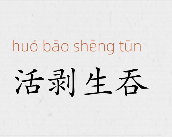 活剥生吞成语故事