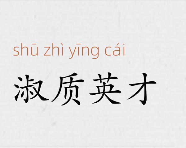 淑质英才成语故事