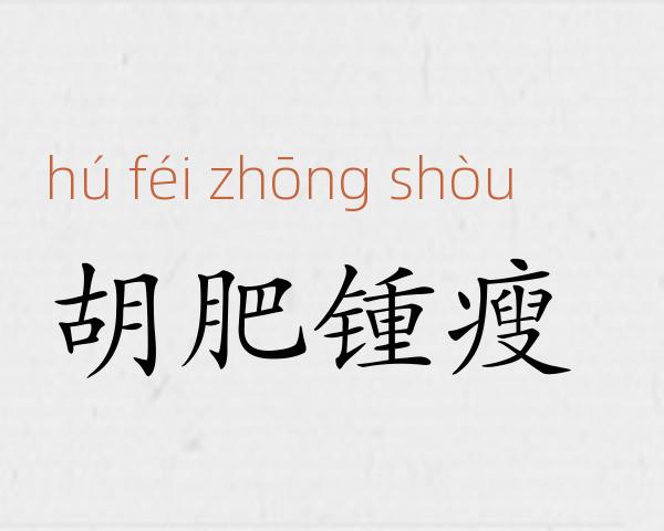 胡肥锺瘦成语故事