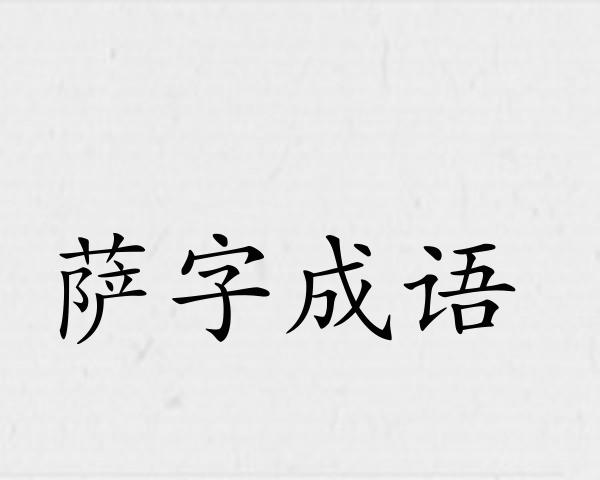 萨字成语